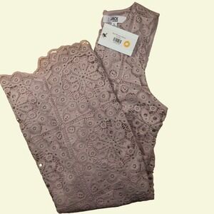 Jack by BB Dakota Lace Dress Sleeveless Party Cocktail Lined Dress Womens Pink L